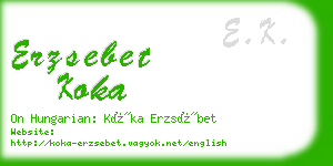erzsebet koka business card